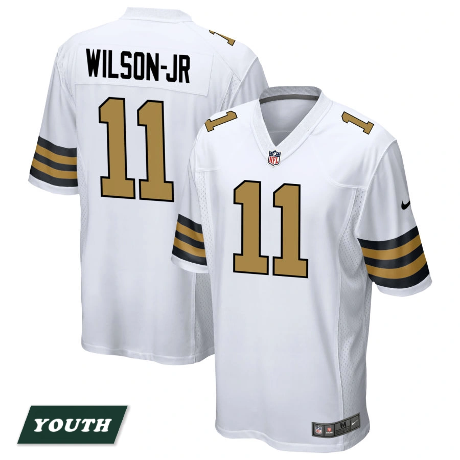 Youth New Orleans Saints White Alternate #11 Cedrick Wilson Jr Game Jersey